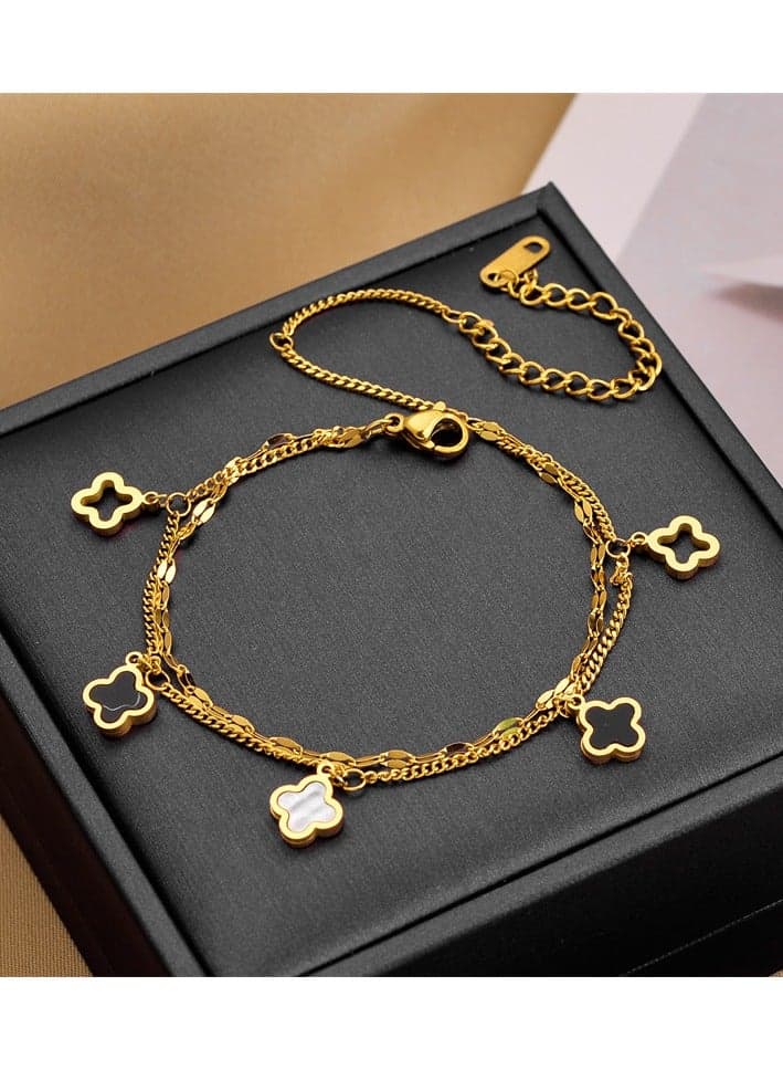 European and American style popular titanium steel bracelet, Korean version Bohemian temperament, titanium steel non fading bracelet, women's bracelet accessories