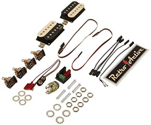 EMG Fat 55 Retro Active Electric Guitar Humbucker Pickup Set, Zebra