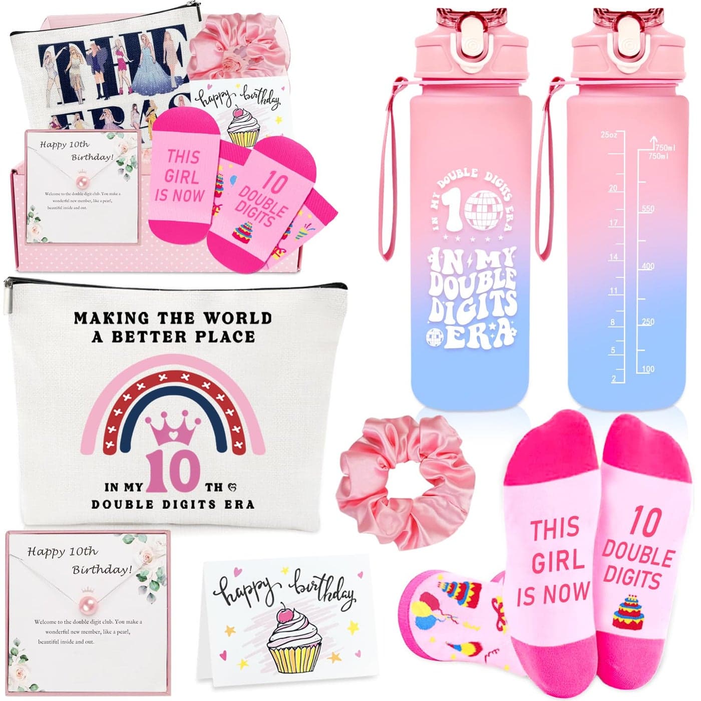 Awfrky Gifts for 10 Year Old Girl 10 Year Old Girl Birthday Gifts 10th Birthday Gift for Girls Ideas for Daughter Sister Niece Granddaughter Popular Double Digits Birthday Gift for Teen Girls
