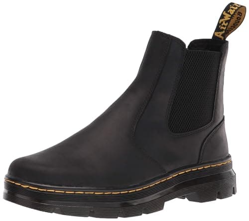 Dr. Martens Unisex Embury Chelsea Boot, Black Wyoming, 5 Women/4 Men