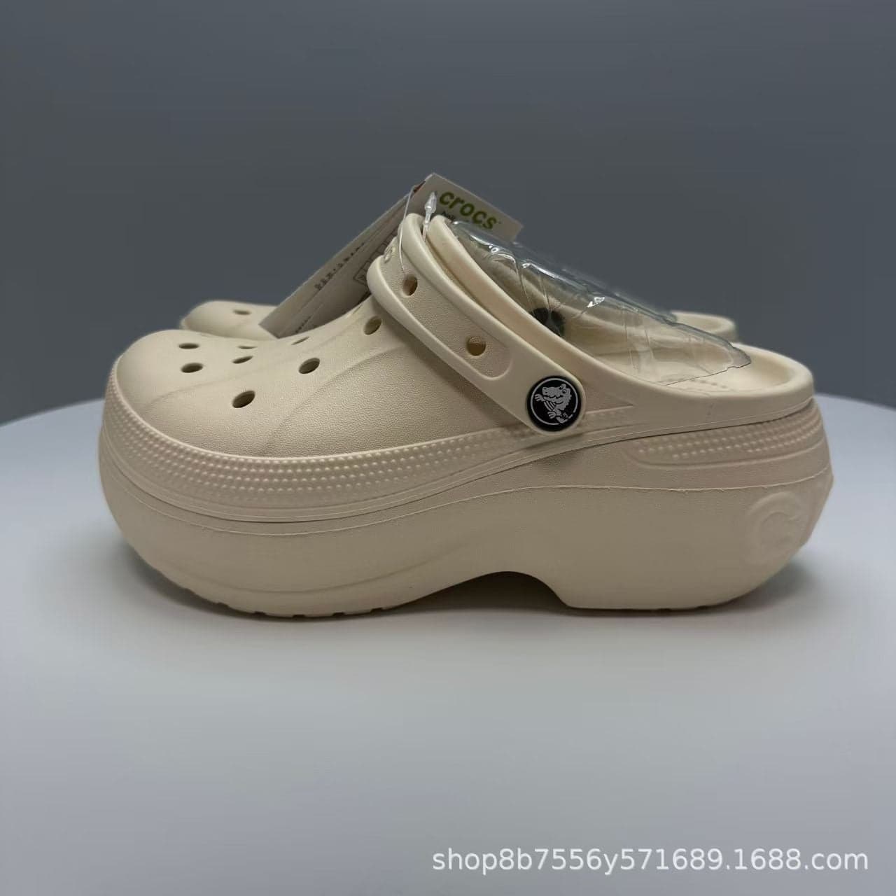 Cross Bella Thick-Soled Clogs For Women, Height-Increasing, Leg-Slimming, Closed-Toe, Breathable, Outdoor Camping Style Casual Sandals