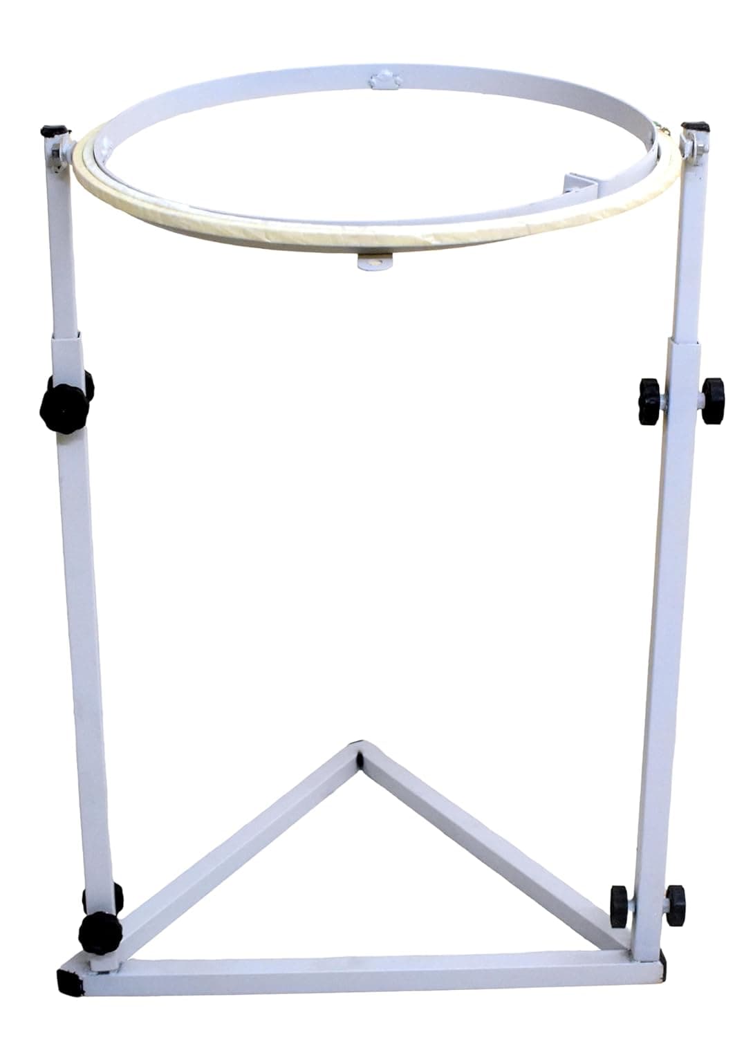 Prabhas Designs Height Adjustable Aari Embroidery Stand with 18 Inch Hoops Aari Embroidery Frame Stand Maggam Work Stand with 18 inch Wooden Hoop