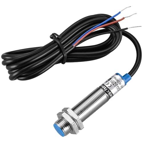 Heschen M12 Inductive Proximity Sensor Switch, Shield Type, LJ12A3-2-Z/BY, Detector 2mm, 10-30VDC 200mA, PNP Normally Open(NO), 3 Wire (1)