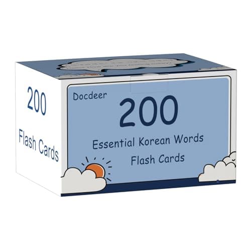 200 Essential Korean Words Vocabulary Flash Cards Flashcard for Beginners Adults Learn Korean for Beginners Adult
