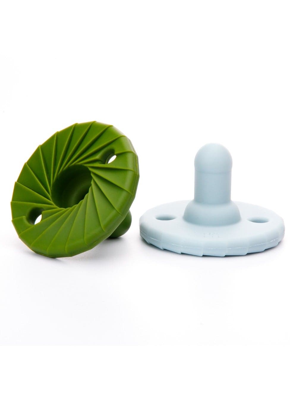 Doddle & Co. Baby Pacifier, Natural Shape, 100% Silicone - Tokyo Pop Pacifier (0-3m) - Scout/Cloud 9