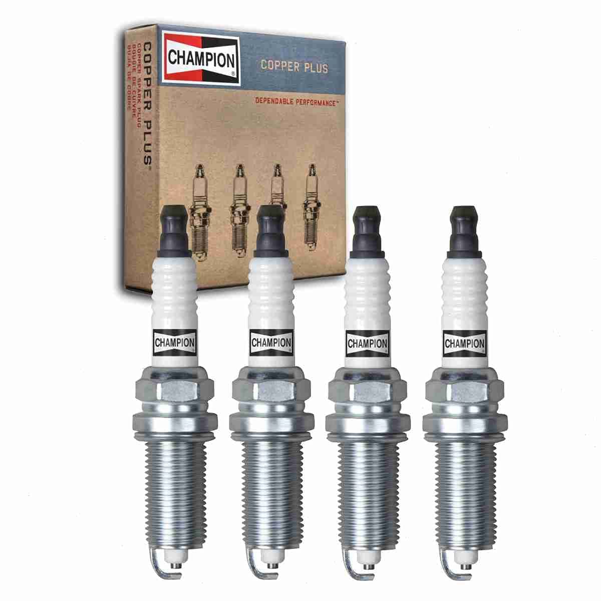 4 pc Champion Copper Plus Spark Plugs compatible with Jeep Renegade 24L L4 20152020
