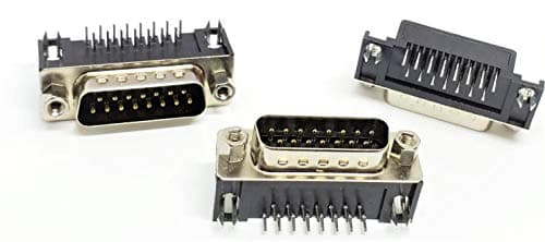 PC Accessories - Connectors Pro 10-Pack DB15 Male Right Angle PCB Mount Connector, 90 Degree D-Sub DB15 M PC Board Mt 10-PK