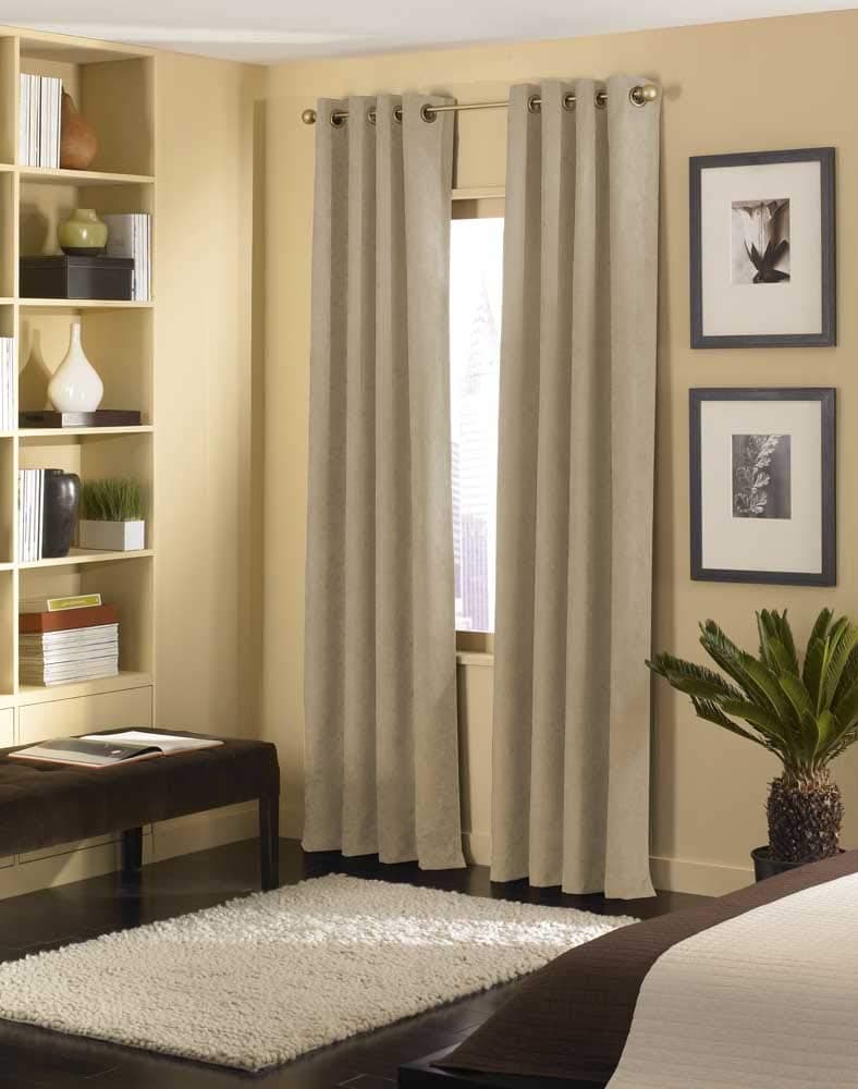 Curtainworks Cameron Grommet Curtain Panel 50 by 144 Sand