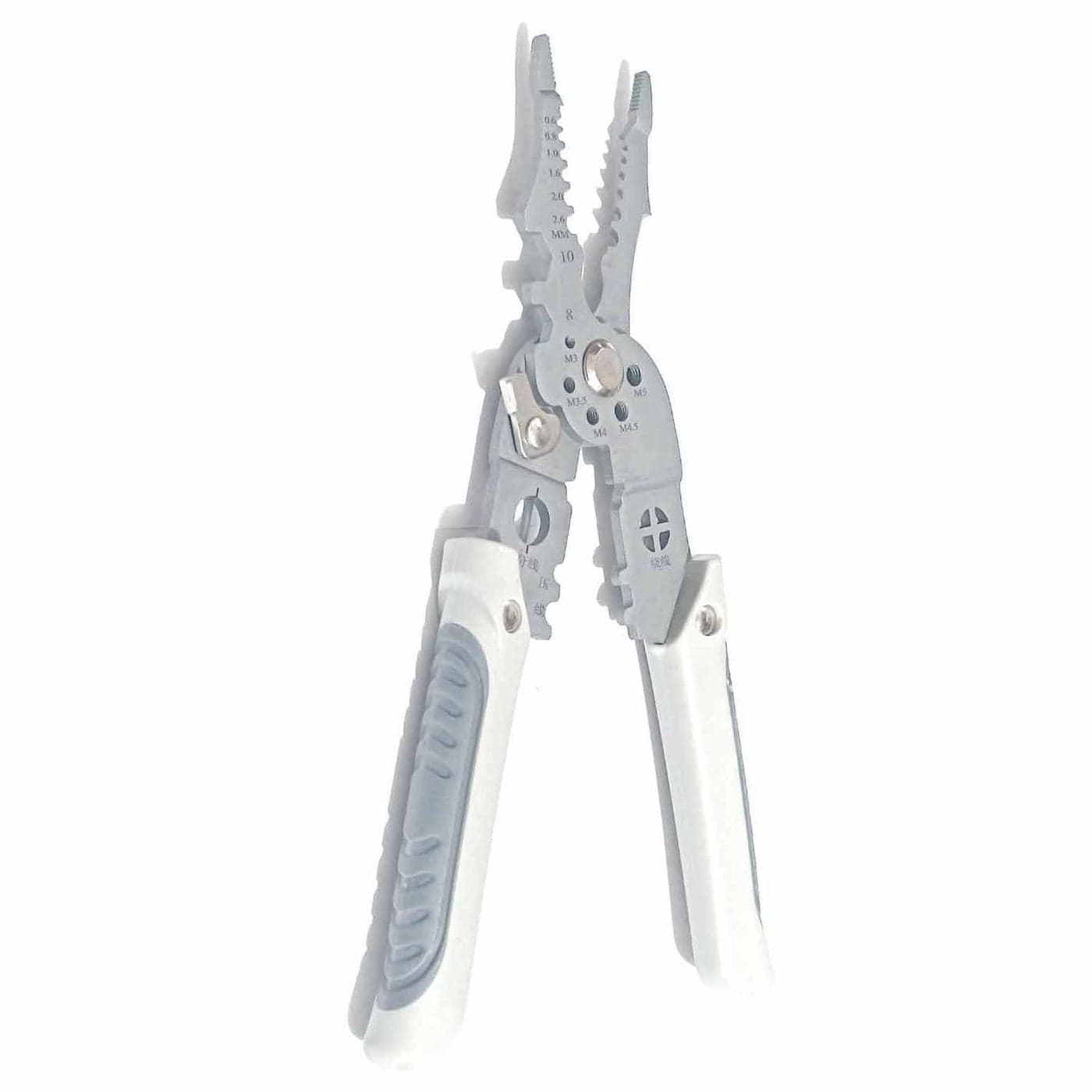 UPTODATETOOLS 15 in 1 Multifunctional Wire Stripper Crimper Cable Cutter Pliers Professional Electrical Wire Stripping Tool Multipurpose Wire Stripper for Electrical Cable Cutting