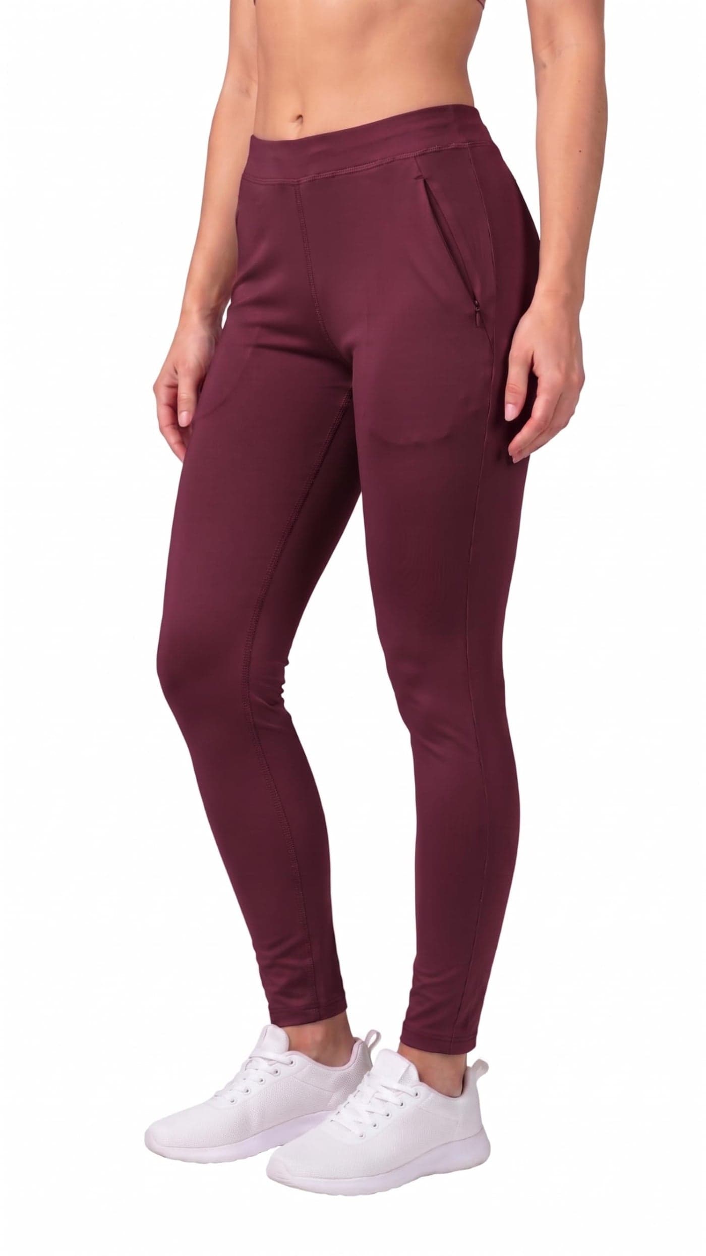 Mehrang Stretchable Yoga Pants for Women & Gym Pants for Women Workout with Mesh Insert & Side Pockets (in, Alpha, 3XL, Purple)