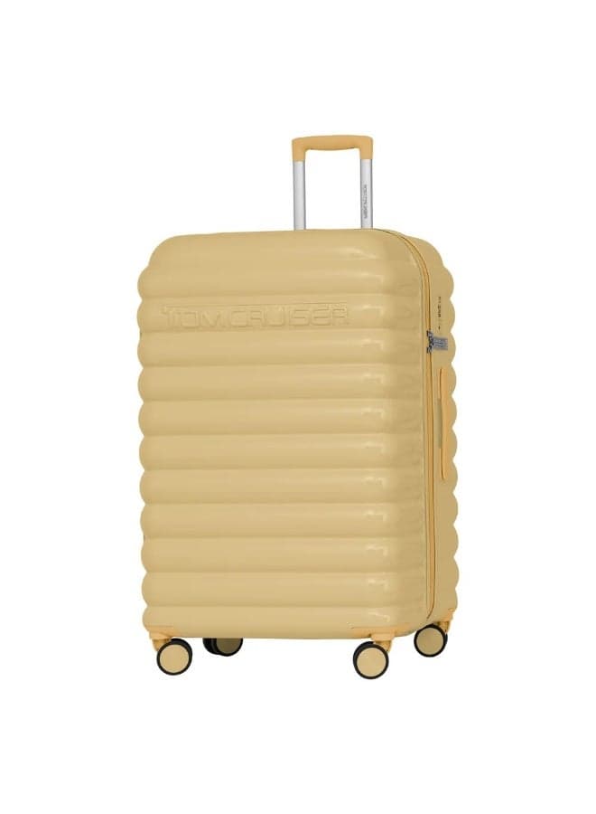 Tom Cruiser Cloud 24-Inch Hard Shell Luggage – ABS + Polycarbonate, 8 Spinner Wheels, TSA Lock, Anti-Theft Zipper, 2-Year Warranty – Yellow