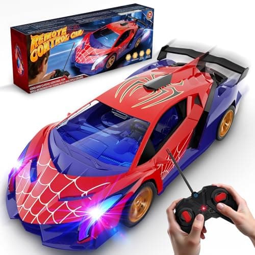 ZIROKAY Spider Remote Control Car with MultiColor Flash Lights Drift RC Cars Spider Toys Gifts for 3 4 5 6 7 8 9 10 Year Old Boys Age 34 46 68 812 Christmas Birthday Gift Toddler Kids Toy
