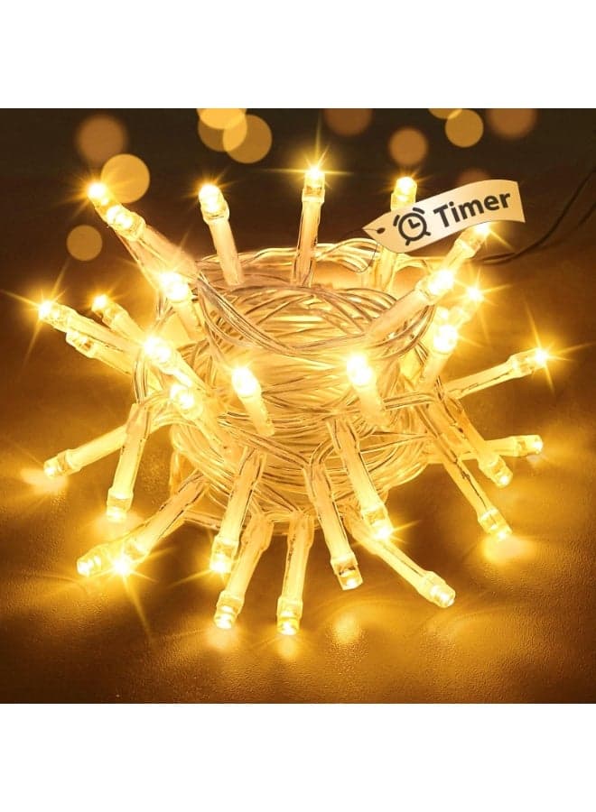Fairy Lights Battery with Timer 2 Modes, Fairy String Lights Battery Operated 30 LED Fairy Lights, 4.5m LED String Lights Electricity Foror Christmas Room Party Wedding Garden Halloween Decoration