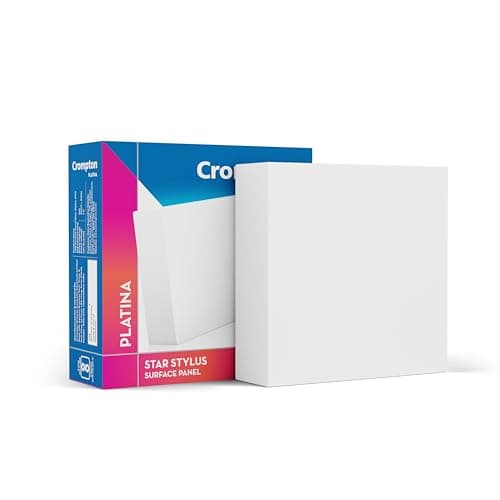 Crompton Platina Star Stylus Surface Panel 6W Square Natural White | Pack of 1 | No False Ceiling Required, Outer Dimension: 90 mm | Surface Mount | for Hall, Bedroom, Kitchen, Office, Store