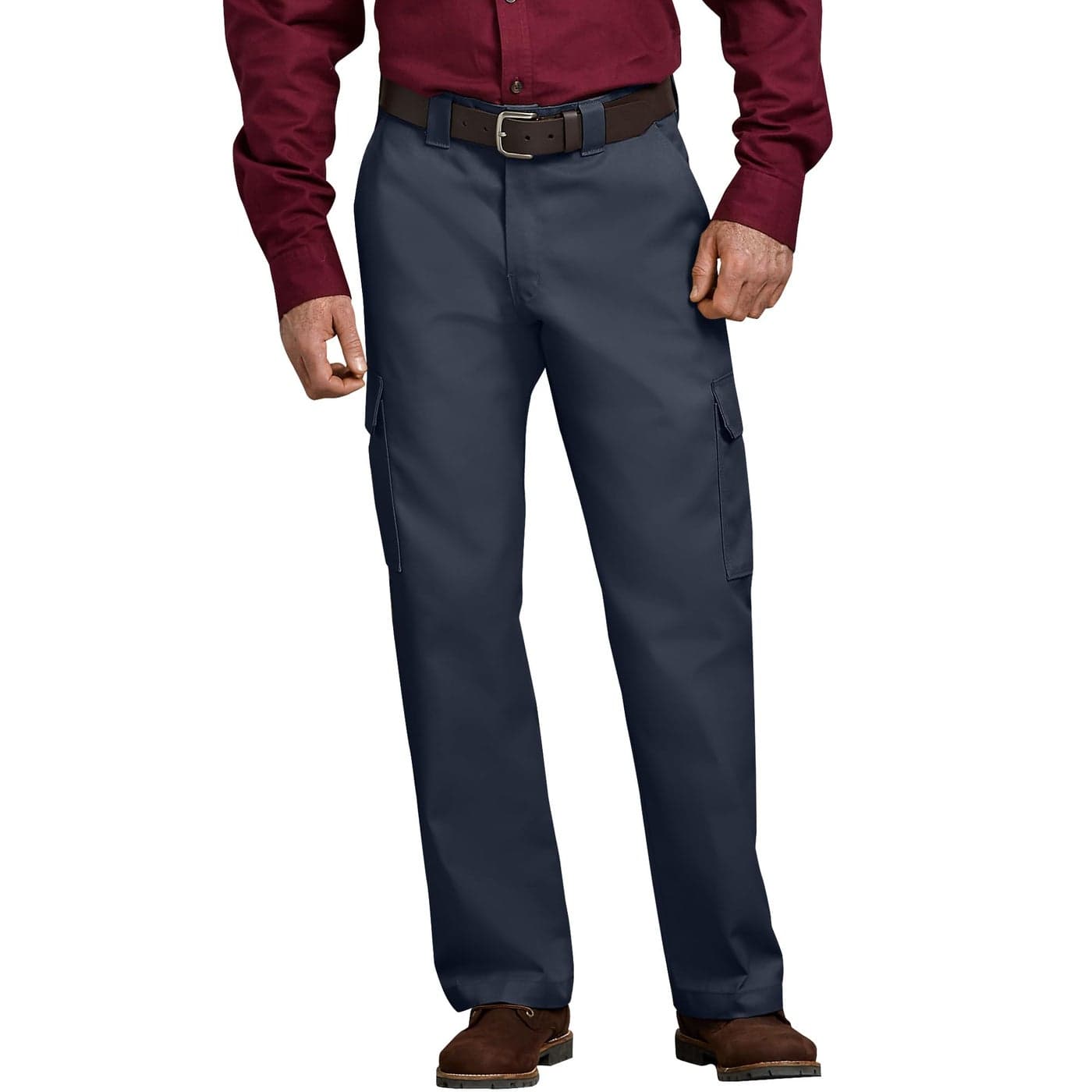 Dickies Men's Relaxed Straight Fit Cargo Work Pant, Dark Navy, 34W x 32L