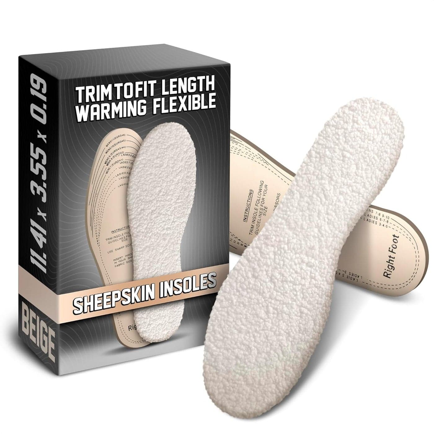 Mens Shoe Insoles Winter Warm Shoe Insert - Warming Insoles for Women Boots Mens Insoles for Work Boots Heated Insoles for Women - Crocs Winter Boot Insoles for Women Sheepskin Slippers Winter Insoles