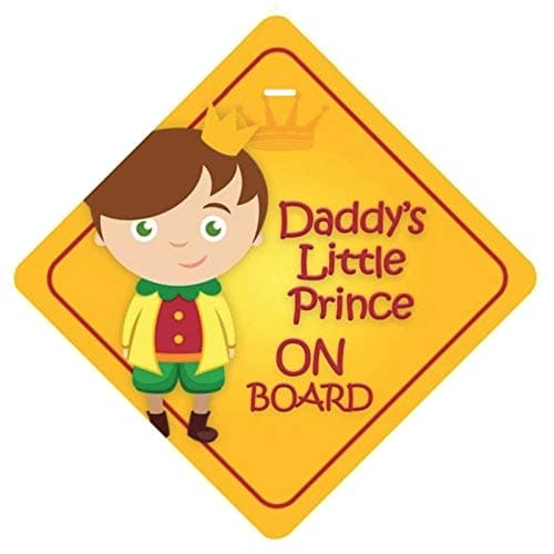 CVANU Daddy's Little Prince ON Board Safty Windows Car Sticker (Pack of 2) CV-148