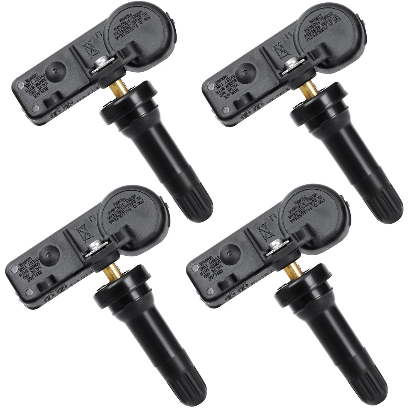 DE8T1A180AA TPMS Sensor Fits for Ford Lincoln Mercury F150 F250 F350 Mustang Fusion Escape Focus Explorer 4Pcs Tire Pressure Sensors DE8T1A180AA 9L3Z1A189A Tire Pressure Monitoring System
