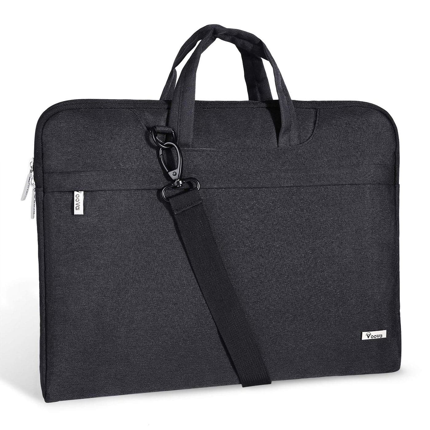 Voova Laptop Bag 17 173 Inch Waterproof Laptop Sleeve Case with Shoulder Straps Handle Computer Case Cover Slim Briefcase Compatible with 1718 Hp Dell Asus Acer Black
