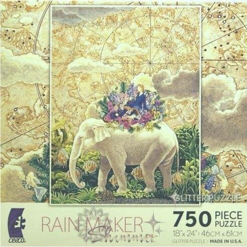 SATO RAIN Maker Shimmer 750 Piece Glitter Puzzle Made in USA Puzzle
