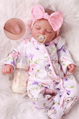 BABESIDE Lifelike Reborn Baby Dolls Girl 20 Inch Realistic Newborn Baby Dolls with Poseable Body Real Life Baby Dolls with Accessories for 3 Year Old Girls Gifts Pretend Play Collection