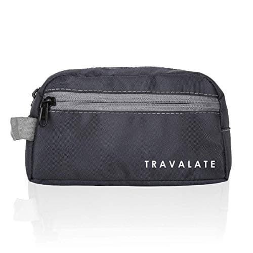 Travalate® Toiletry Travel Bags Makeup Shaving Kit Pouch for Men & Women, Single Part Multipurpose kit Bag for Toiletrys - Grey