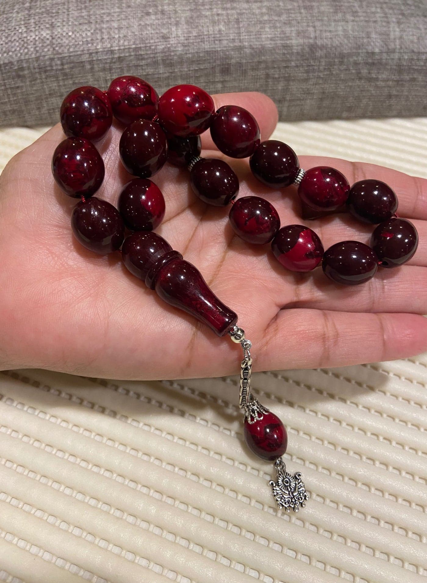 Faturan Prayer Beads For Men 17 Beads Size 13.5mm*15.5mm