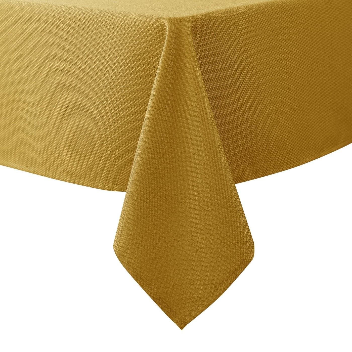 Biscaynebay Textured Fabric Rectangle Tablecloths 60x84 Inches Gold Water Resistant Tablecloths for Dining Kitchen Wedding Parties etc Machine Washable
