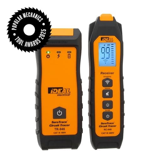 Ideal Electrical SureTrace Digital Circuit Tracer (61-946) 0-480 Volts AC/DC with Backlit Display — Find Breakers, Fuses, Wires, Dead Shorts, and Splice Errors
