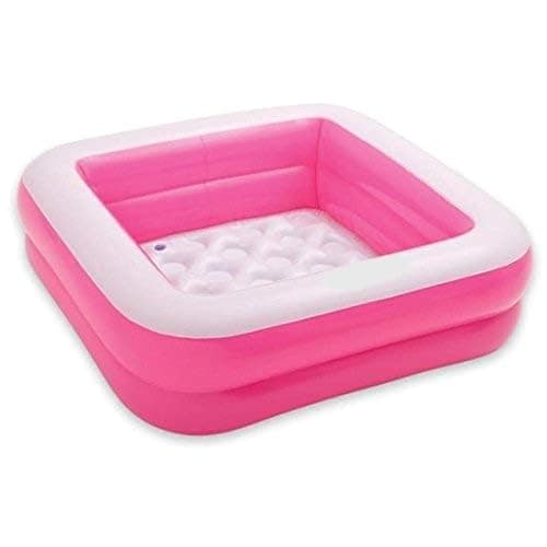 LONGMIRE Sunset Glow Swimming Pool for Kids | Inflatable Round Colourful Ring Baby Pool Portable Baby Bath tub | 0-5 Years | Indoor & Outdoor (Multi Color) (3 FT SEQUARE)