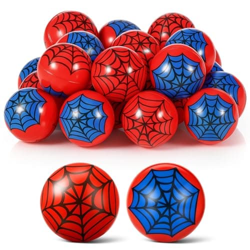 Civaner 24 Pcs Spider Birthday Party Favor 15inch Stress Ball Sensory Fidget Toys for Birthday Decorations Supplies Halloween Goodie Bags Christmas Stocking Stuffers Valentines Gifts
