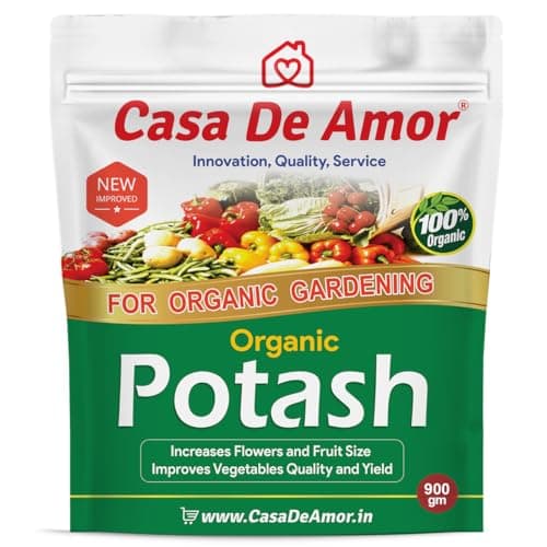 Casa De Amor Organic Potash Essential Fertilizer for Gardening, Enhance plant growth & productivity, Boost your garden's potential naturally (900 gm)