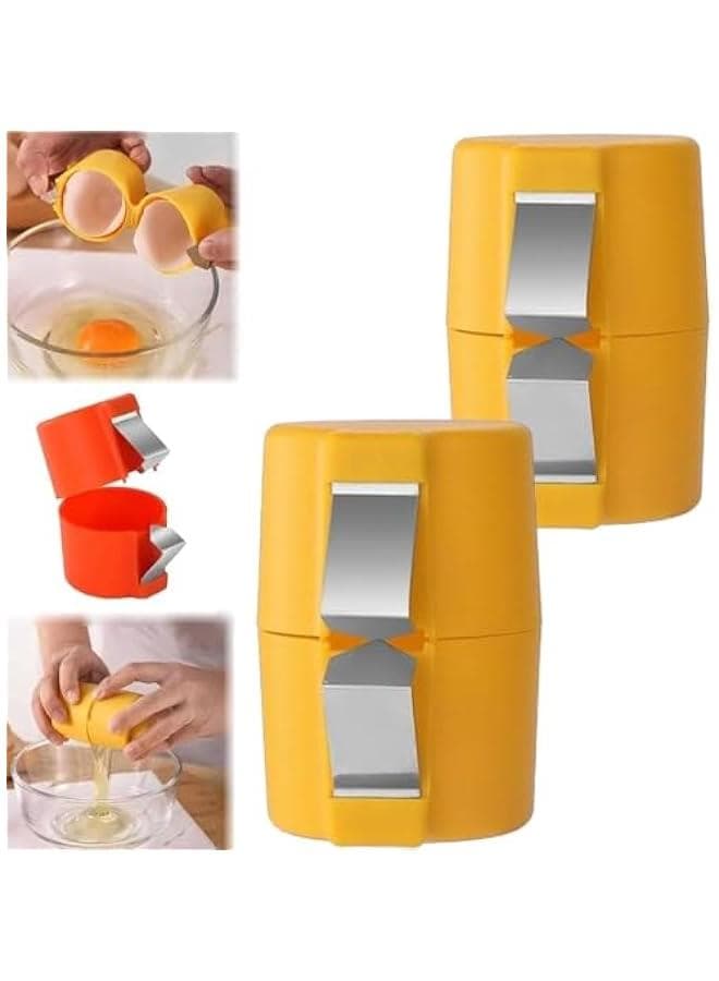 Egg Topper Cutter Tool Egg Cracker Tool Egg Shell OpenerHard Boiled Egg Peeler Egg Cracker Tool For Eggs Kitchen Gadgets Egg Cracking Tool Handheld Egg Slicer Egg Peeler Tool (2, yellow)