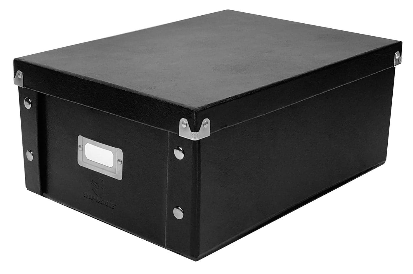 SnapNStore CD Storage Box Pack of 12 Durable Disc Holder with Lid to Store for Discs 2 Pack Doublewide CD Black