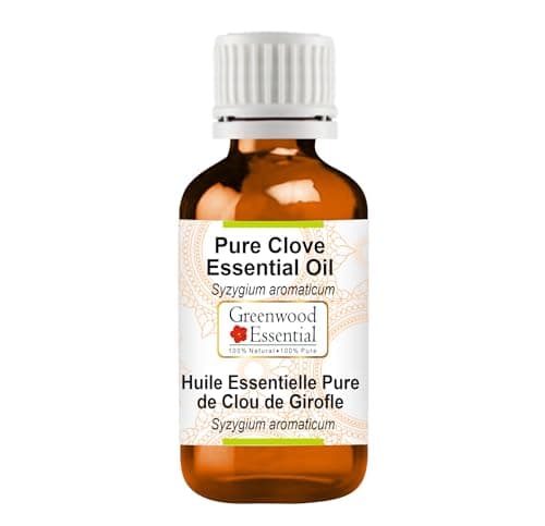 Greenwood Essential Clove Essential Oil Syzygium aromaticum Pure NonSticky NonGreasy Lightweight Men Women All Skin Types Steam Distilled 15ml 050 oz