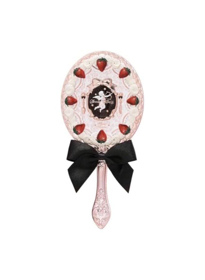Flower Knows Strawberry Cupid Hand MirrorVintage Handheld MirrorFancy Pretty Princess Mirror with Long HandleGift for Girls WomenMilky Shake