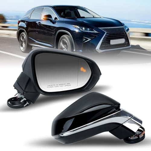 Right Passenger Side Mirror For 2016-2022 Lexus RX350 2018-2022 RX350L RX450h RX451hL Mirrors with Blind Spot Indicator,Heated,Memory,Turn Signal Indicator,Auto Folding,without Camera