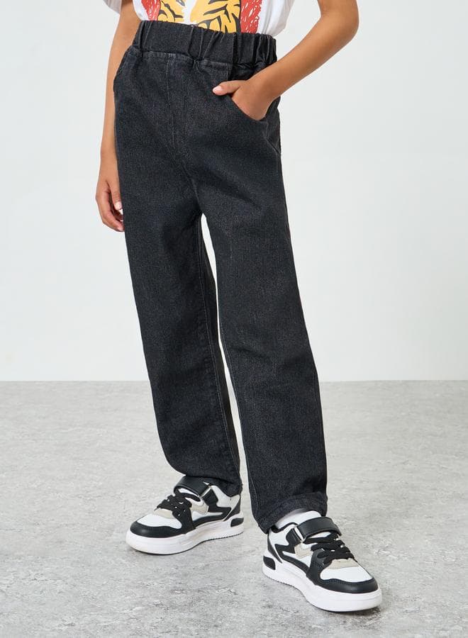 Boys Cotton Pull-On Jeans