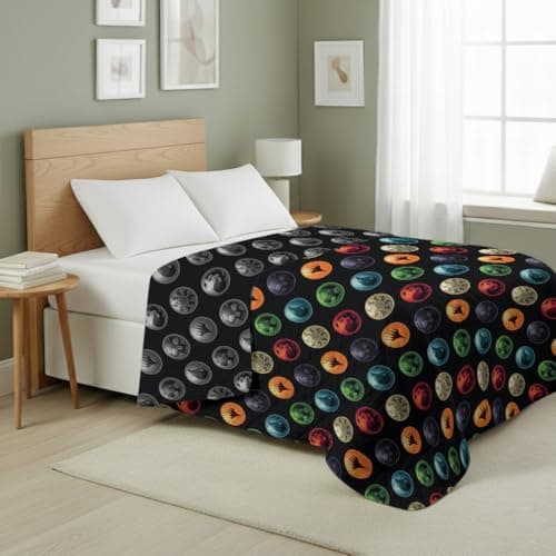 Northwest Magic The Gathering Magic Icons Full/Queen Quilted Blanket, Comfy Throw, Adults Boys Girls, Soft Lightweight Bedding for Bed, or Couch, 90 x 90 inches