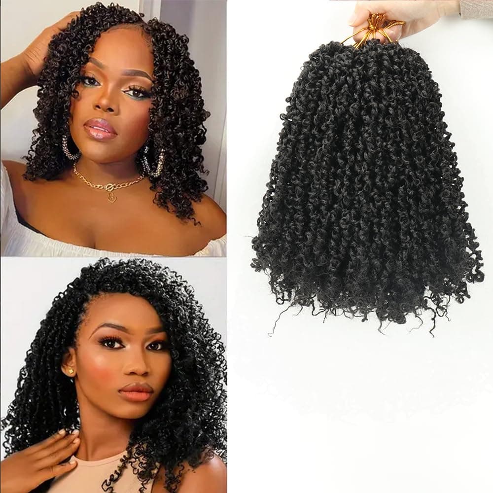 Yanky Twist Crochet Braids Hair 100 Handmade Synthetic Short Retwisted Curls Bohemian Spring Twists Crochet Braids for Black Women Prolooped Crochet Braids Hair Extensions10 8 packs 1B