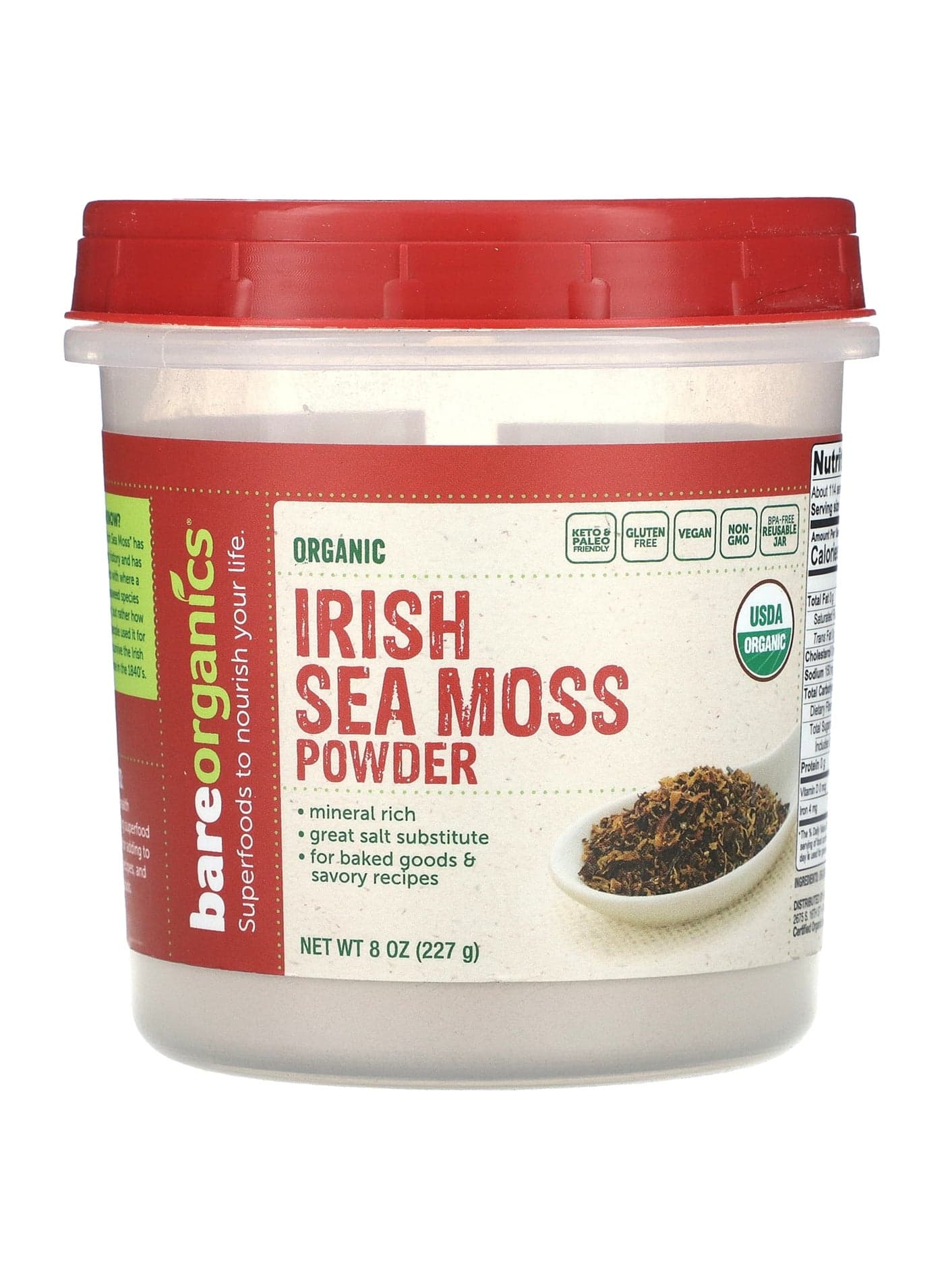 Organic Irish Sea Moss Powder, 8 oz (227 g)