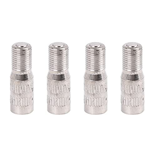 X AUTOHAUX 4 Pcs 27mm Chrome Plated Brass Screw-on Valve Cap Stem Extension Wheel Tire Cap Extender Adapter for Car Truck