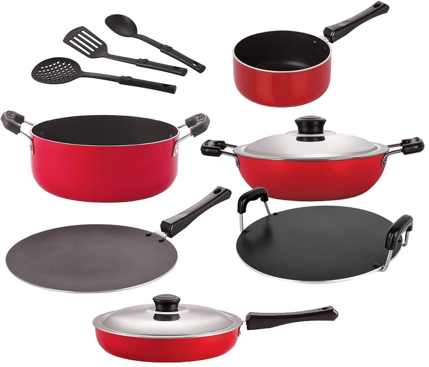 Nirlon Non Stick Kitchen Cooking Gift Item { 2.6mm_CT_DKDB_SPM_RT_Cass20_FP12_3SPN }