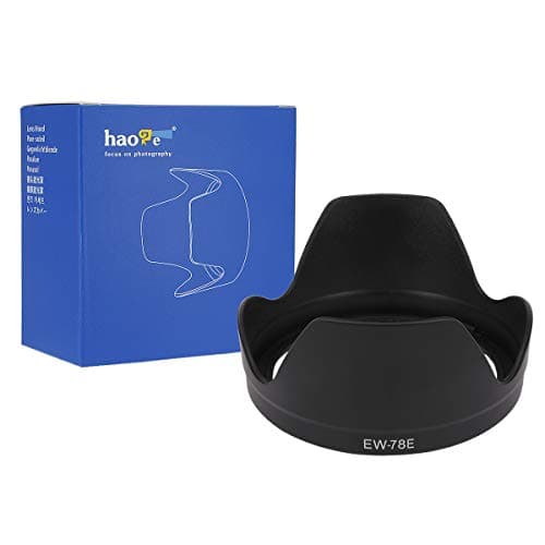 Haoge Bayonet Lens Hood for Canon EF-S 15-85mm f3.5-5.6 is USM Lens Replaces Canon EW-78E