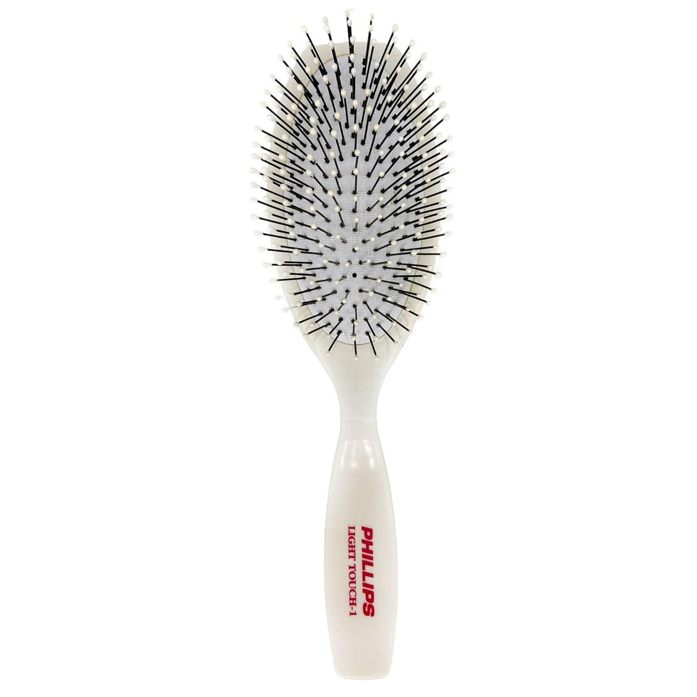Phillips Brush Co Light Touch 1 Oval Cushioned Brush with Ball Tipped Nylon Bristles Contoured Handle