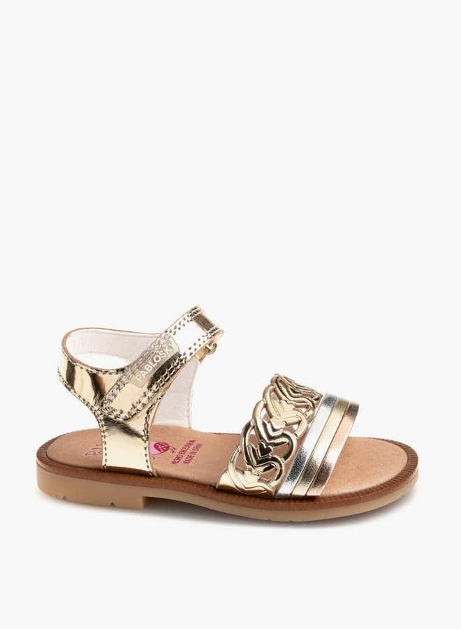 Girls' Sandals with Hook and Loop Closure - 056386 — 21 EU