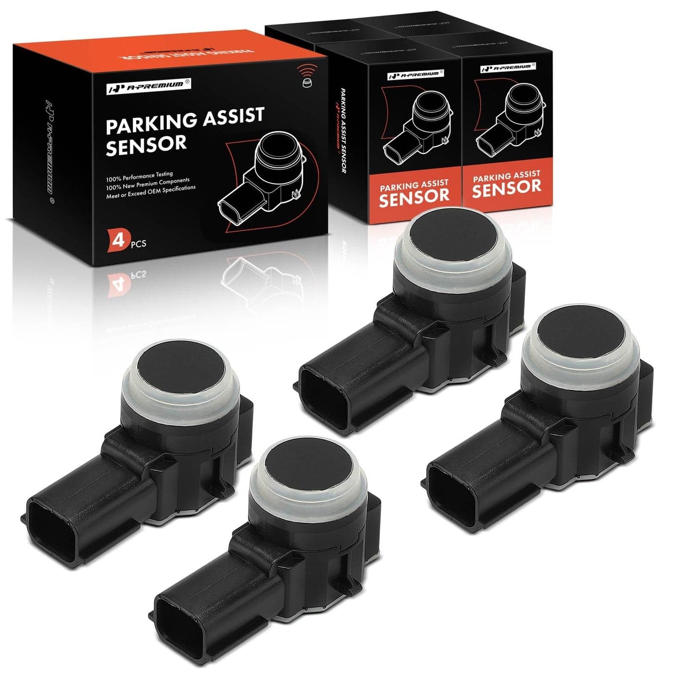 APremium 4PC Reverse Backup Parking Assist Sensor Compatible with Chevrolet GMC Buick Cadillac Models Silverado 1500 2500 3500 HD Sierra Tahoe Yukon Malibu Escalade Impala Enclave Trax