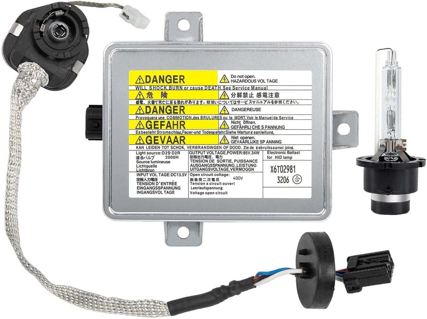 RANSOTO X6T02981 Xenon Headlight Ballast Unit Assembly Module with Igniter and D2S Bulb