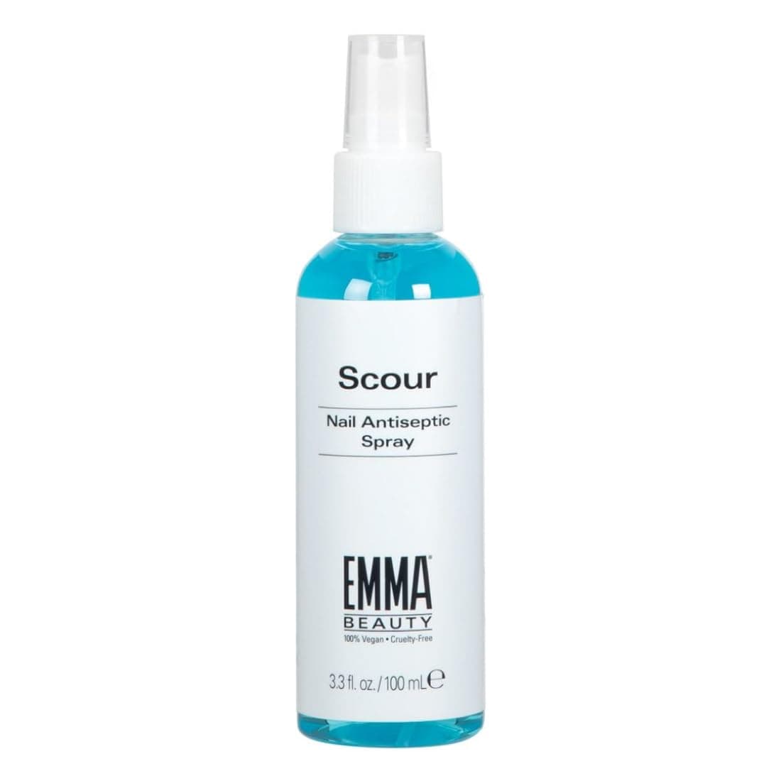EMMA Beauty Scour Nail Antiseptic Spray Nail Surface Cleanser and Cleaning Solution 12 Free Formula 100 Vegan CrueltyFree 33 oz