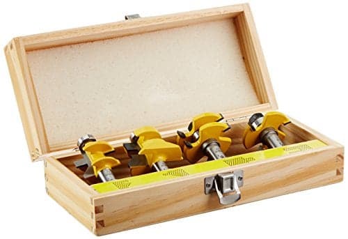 YONICO Tongue and Groove Router Bits Set 4 Bit Flooring 1/2-Inch Shank 15423